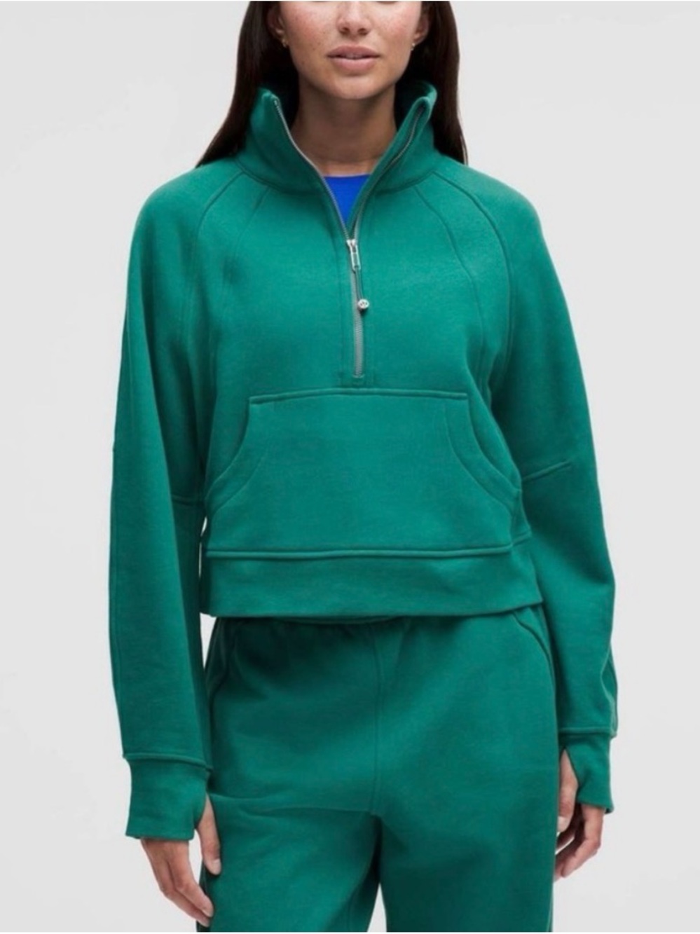 Lululemon Scuba Oversized
Funnel Neck Half Zip - Teal Lagoon